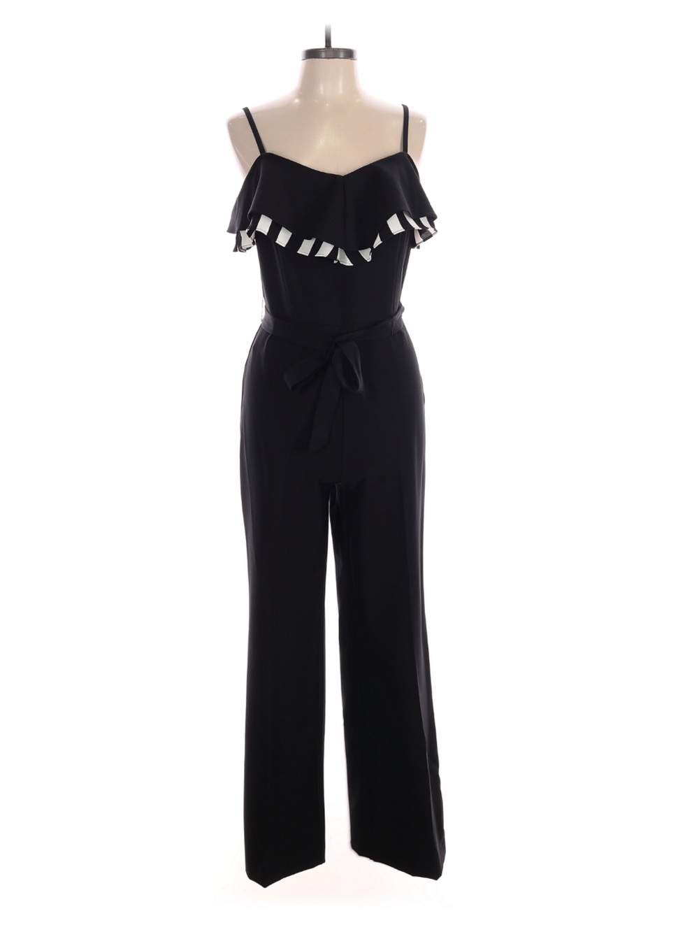 Thalia Sodi Black & White Wide Leg Jumpsuit Size 12 NWT